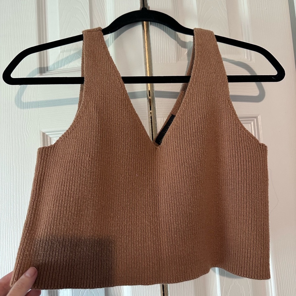 House of Harlow 1960 Tan Knit Tank Top